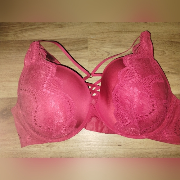 Red Plus Size Torrid Curve Plunge Push Up 44DDD - Picture 8 of 8